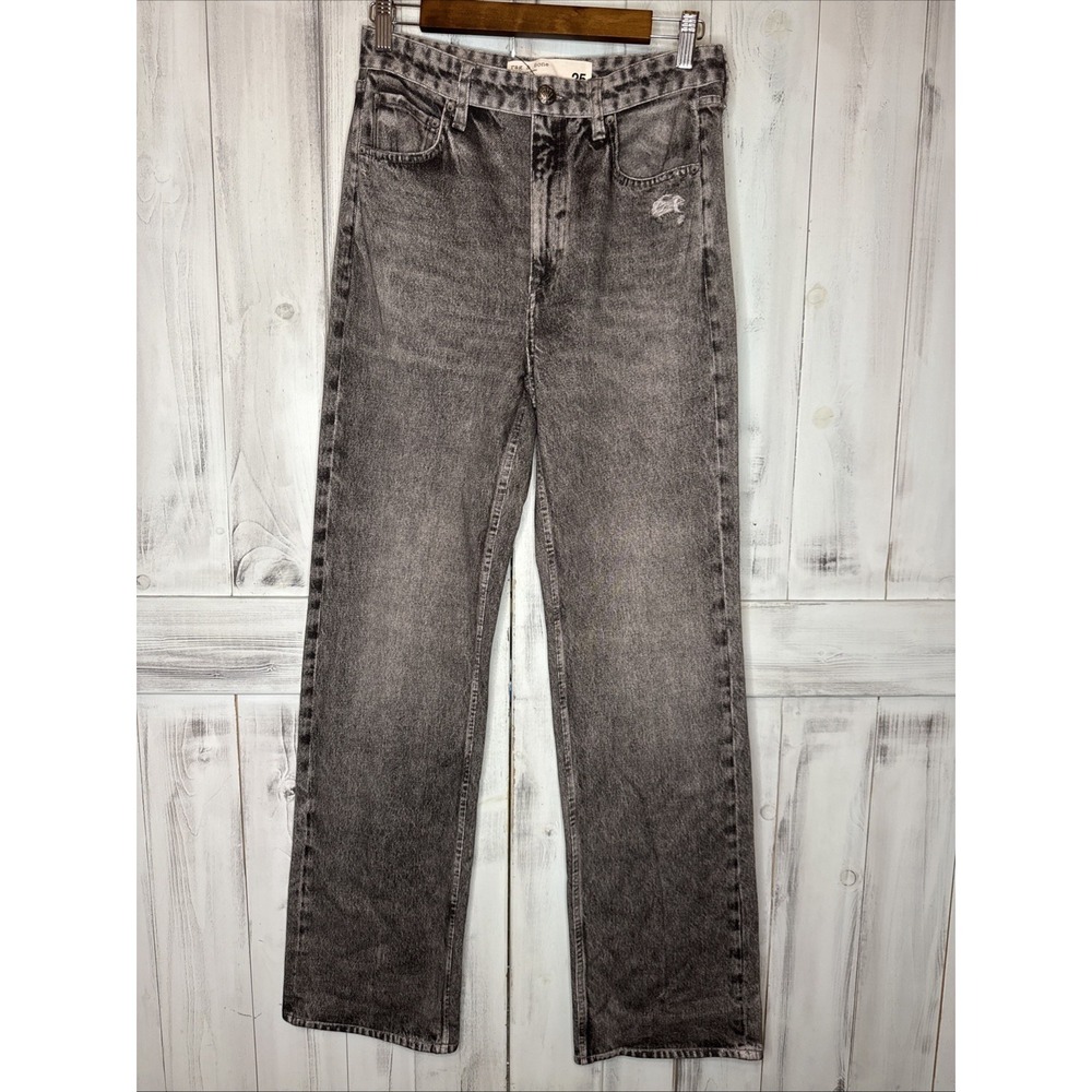 NEW Rag & Bone Miramar SHEA Sweatpant Jeans Straight Leg Raven Black Gray 25